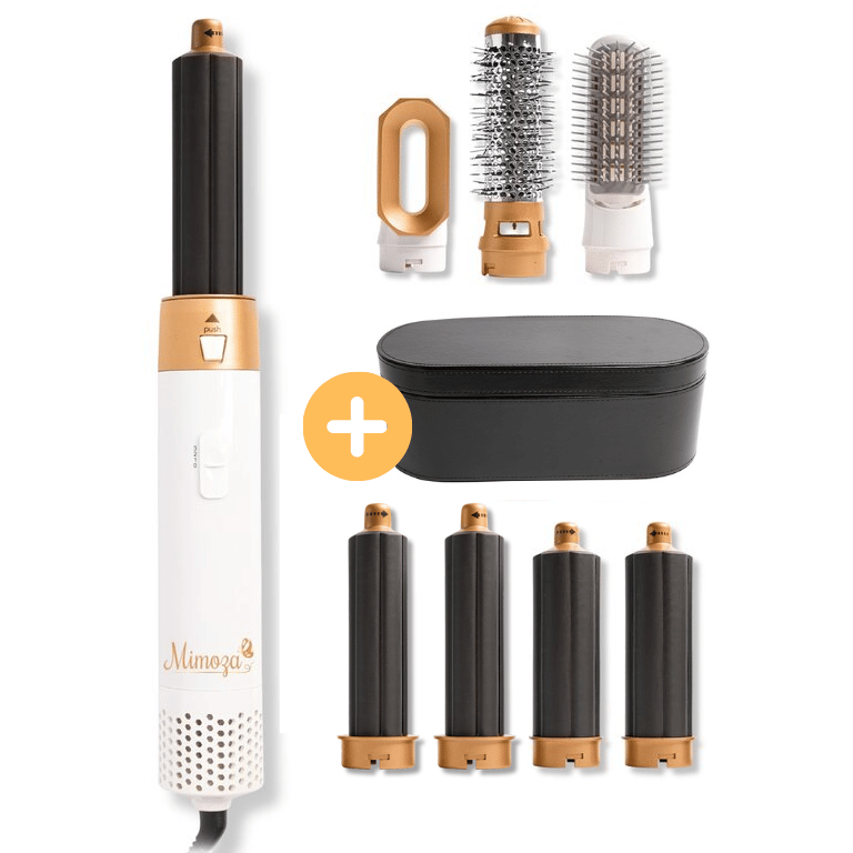 Outil de coiffure 7-en-1 : brosse soufflante Lyra pour ajouter volume, lisser et boucler les cheveux.