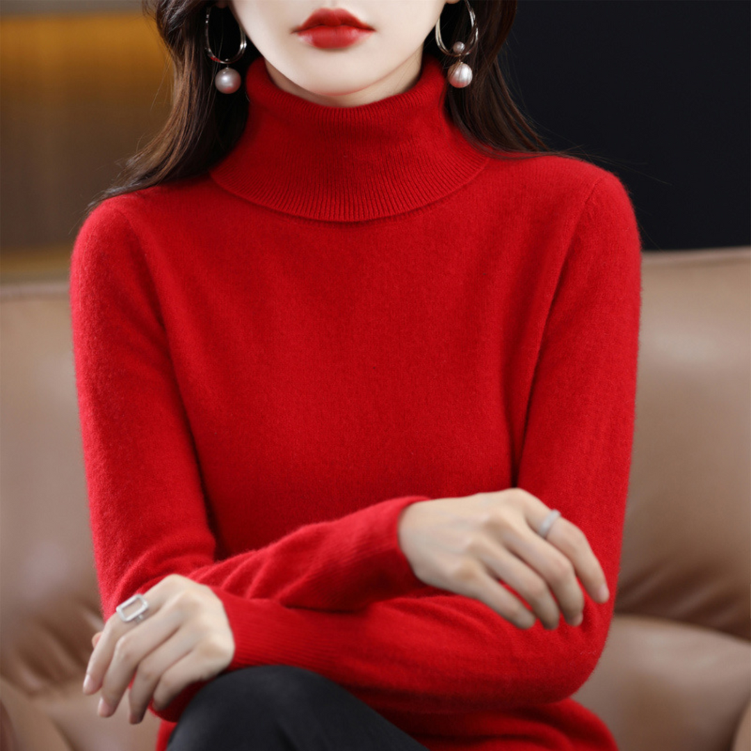Pull femme col roulé ultra chaud, doux et chic, indispensable pour affronter l'hiver avec élégance.