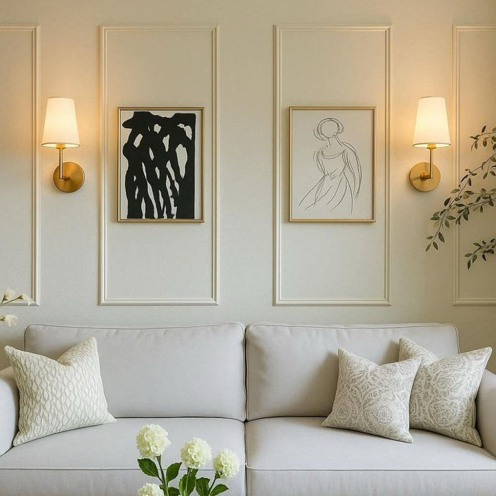 Appliques murales LED sans fil, pack de 2. Facile à installer pour décoration murale, contrôle à distance via télécommande.