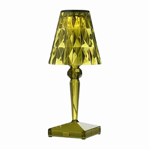 Élégante lampe de table LED sans fil en cristal, luminaire chic pour décorer salon ou bureau.
