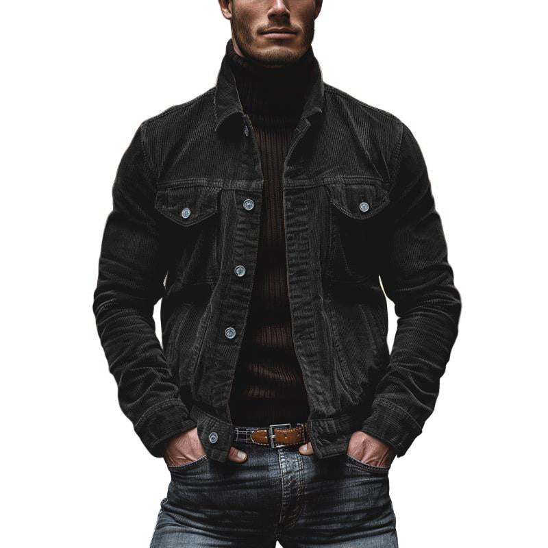Veste homme workwear vintage ouverte, idéale pour superposer des couches en mi-saison avec style.