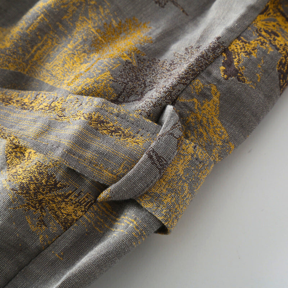 Peignoir kimono unisexe en coton style spa, ample et respirant pour une détente optimale à la maison.