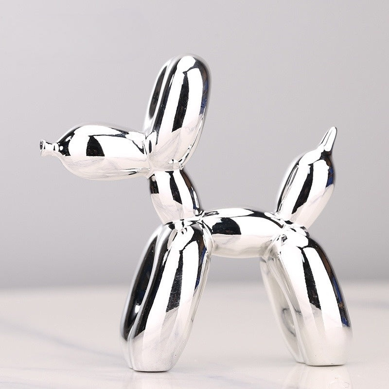 Cadeau original: sculpture de chien ballon fantaisie, design moderne pour la maison.