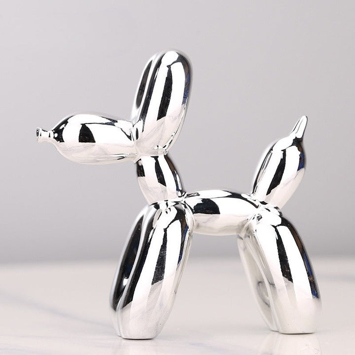 Cadeau original: sculpture de chien ballon fantaisie, design moderne pour la maison.