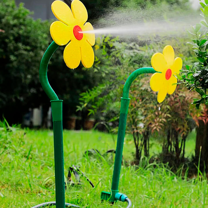 Pulvérisateur décoratif en forme de fleur pour jardin, arrosage pelouse et plantes extérieures.