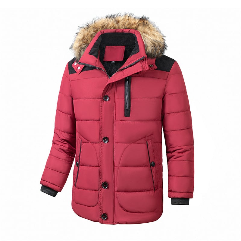 Veste homme matelassée avec capuche, isolation thermique. Coupe-vent pour hiver froid. Confort et style extérieur.