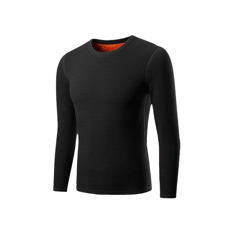Couche de base thermique homme noire, confortable, offrant chaleur et mobilité pour le quotidien ou les activités.