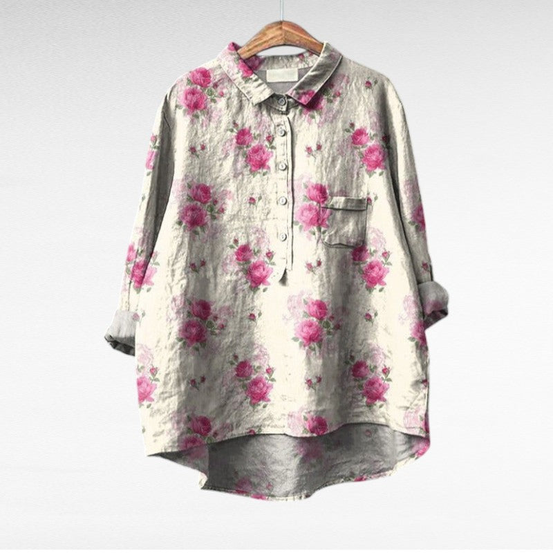 Blouse fleurie chic femme, Lotte, pour un look estival élégant et aéré.