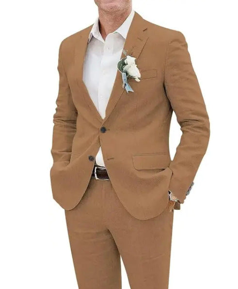 Costume slim pour homme, coupe moderne et élégante. Idéal pour un look urbain décontracté chic. Tenue tendance.