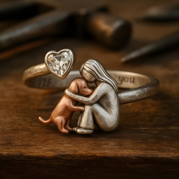 Bijoux pour passionnés d'animaux : collier chien, boucles d'oreilles et bague. Élégance unisexe en or ou noir.