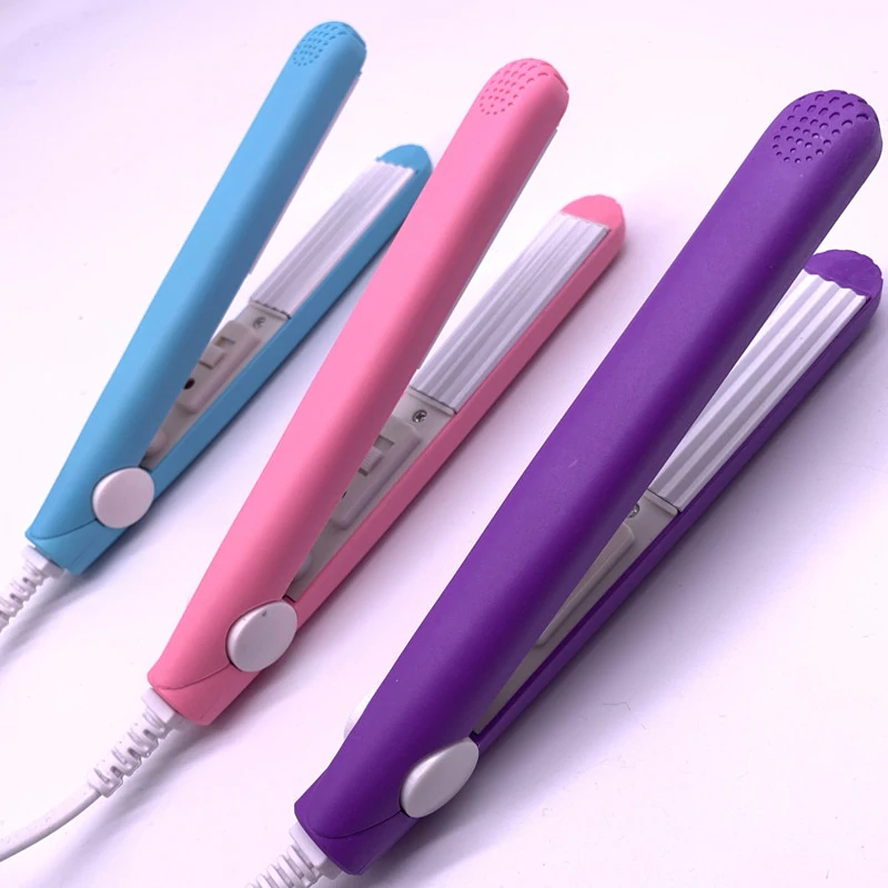 Lisseur et boucleur cheveux 2-en-1 portable pour femmes. Plaques céramique/tourmaline pour un coiffage parfait.