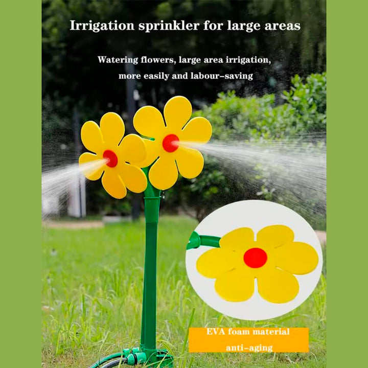 Magnifique pulvérisateur de jardin décoratif en forme de fleur, idéal pour l'extérieur.