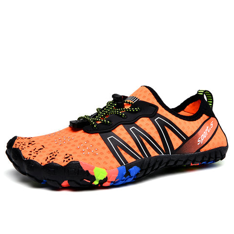 Chaussures aquatiques pieds nus souples unisexe. Confort optimal pour la plage, les sports nautiques et la protection des pieds.