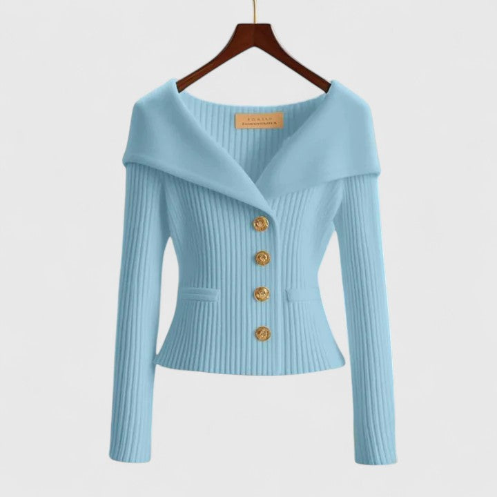 Pull femme polyvalent à col V, manches longues, parfait pour un look chic ou décontracté.