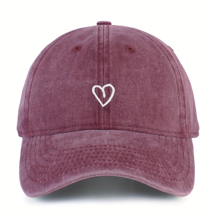 Casquette femme vintage coton HeartBeat, broderie. Idéale pour un look décontracté et estival.