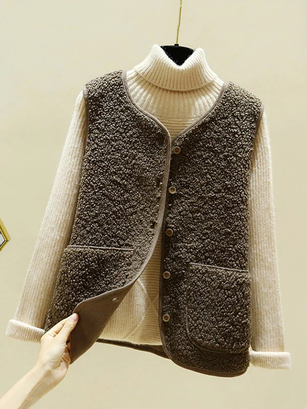 Veste sans manches femme douce et chaude, élégante, un essentiel confort pour l'hiver.