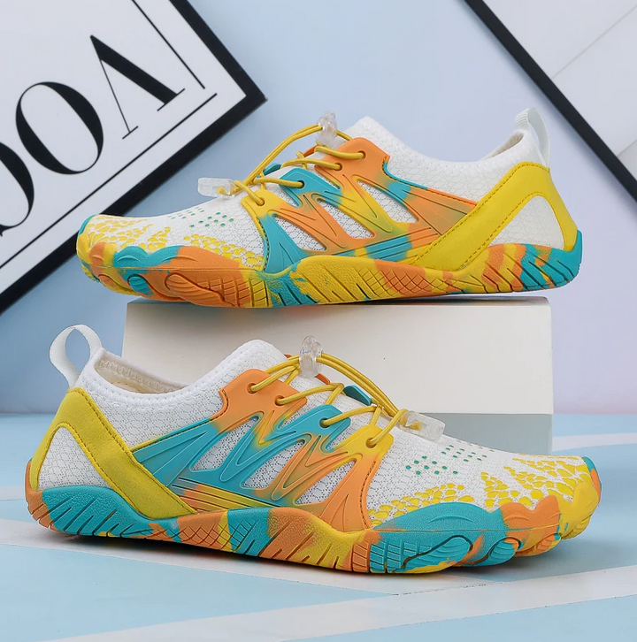 Chaussures minimalistes souples pour hommes, avec maille respirante, conçues pour le sport et le bien-être du pied.