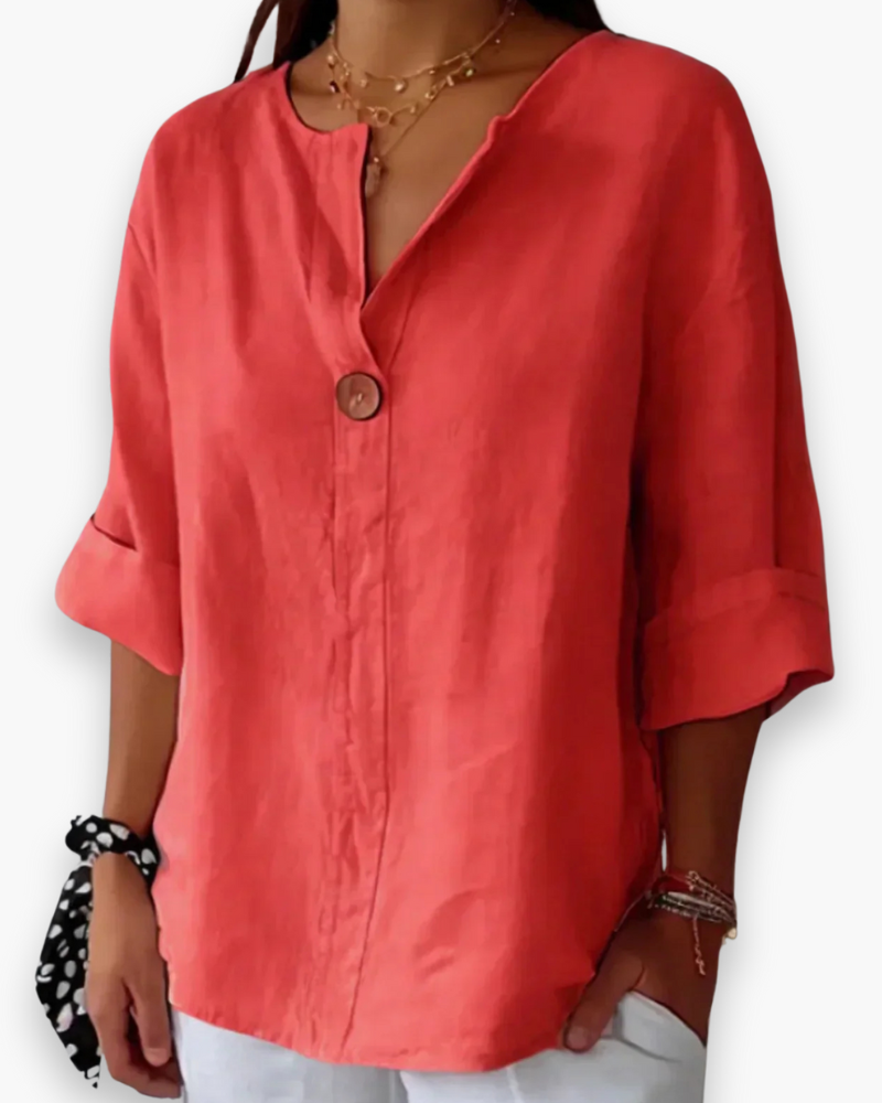 Blouse femme chic, coupe ample et confortable, pour un look décontracté ou élégant. Polyvalente.