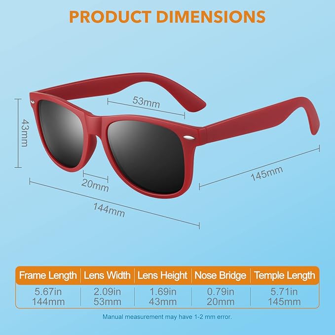 Lunettes de soleil Jamie 'Années 80', polarisées, protection UV pour un confort visuel maximal.