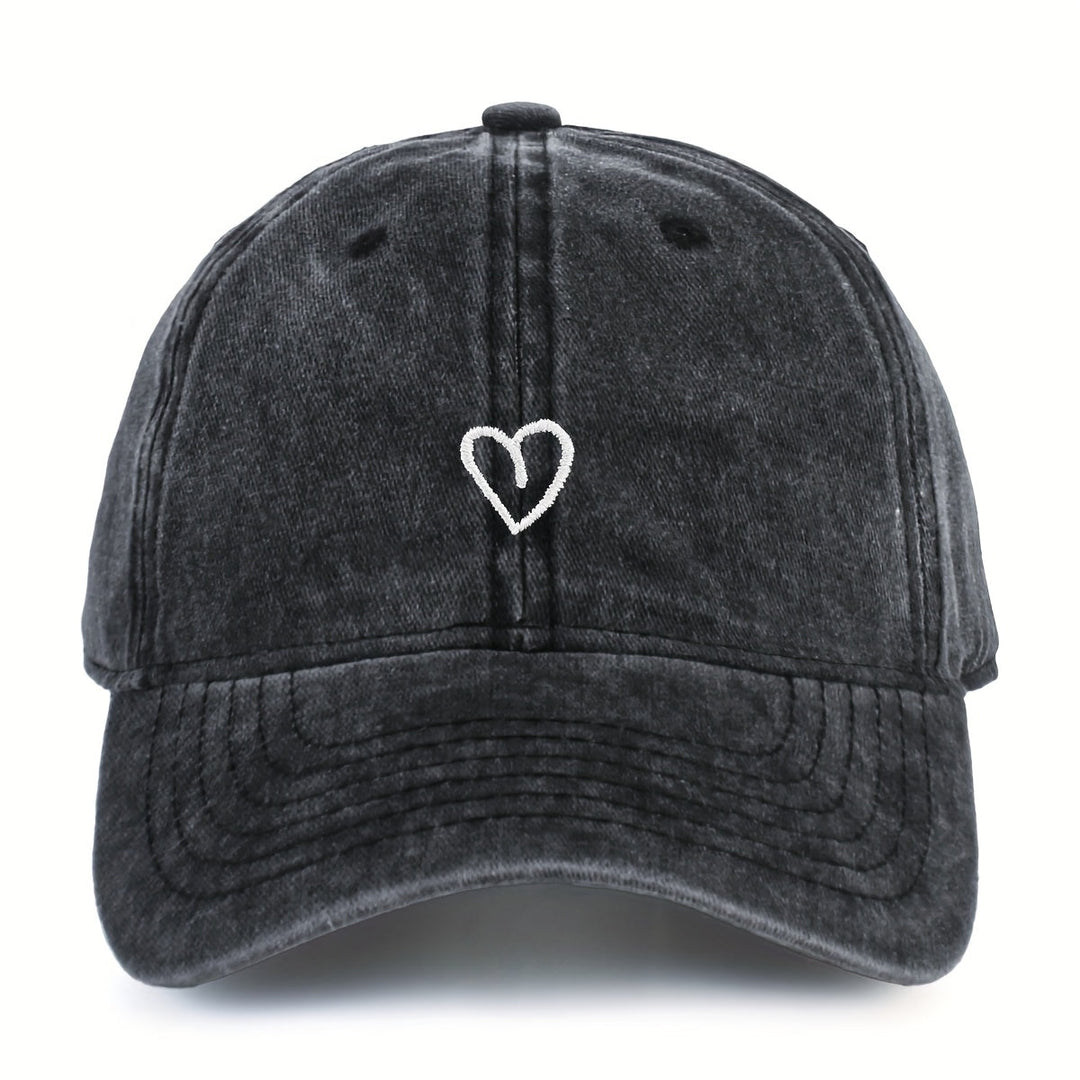 Casquette vintage femme en coton, ajustable HeartBeat. Style décontracté, parfaite pour l'été.