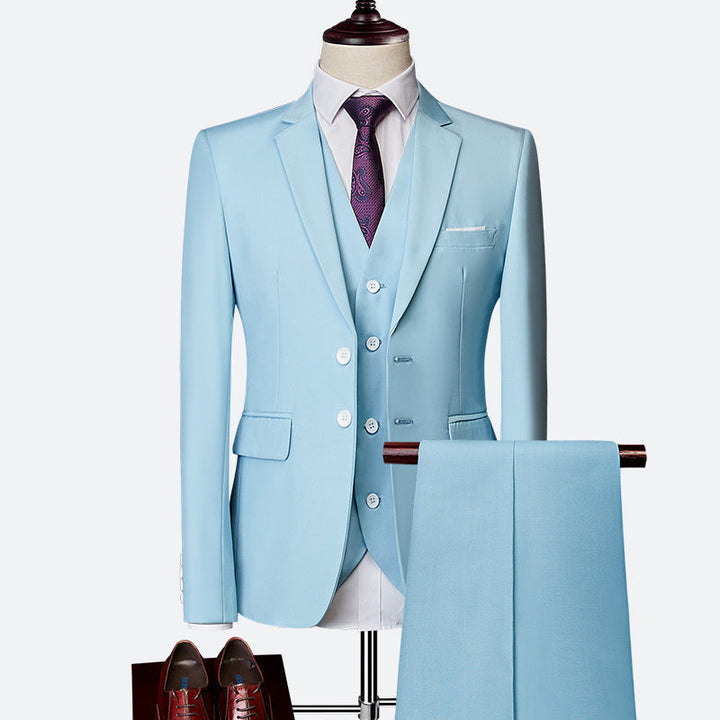 Pantalon de costume homme slim fit respirant, idéal pour un confort élégant en affaires ou mariage.