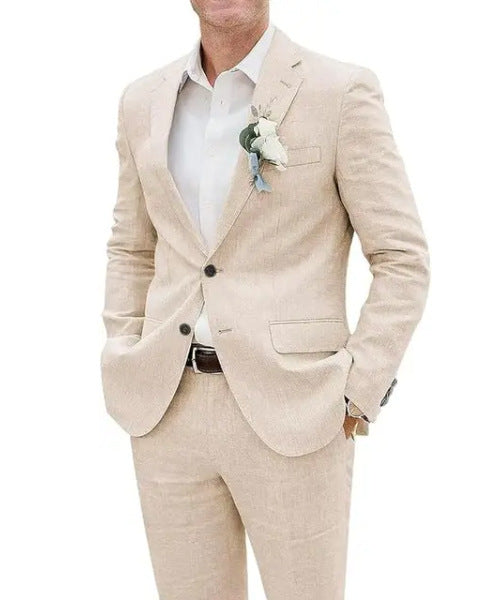 Costume homme slim pour l'été, léger et confortable. Tenue décontractée élégante, parfaite pour un look moderne.