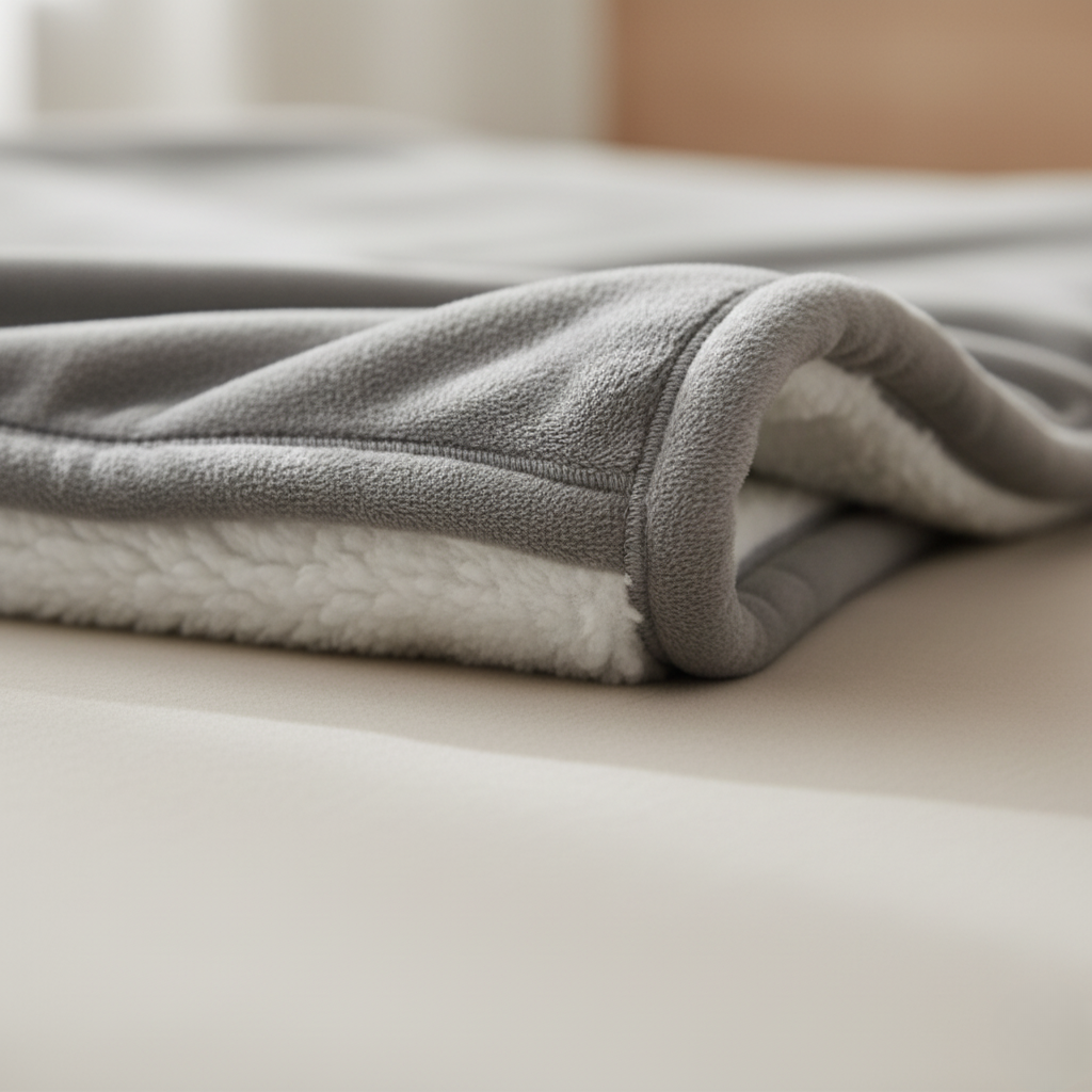 Couverture chauffante sécurisée avec fonction d'arrêt automatique, en tissu doux lavable pour votre tranquillité.