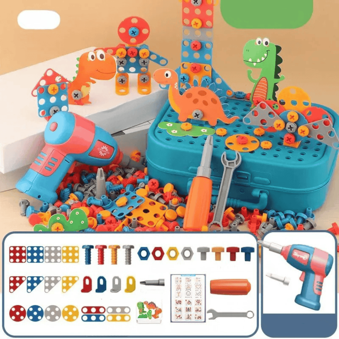 Développe la motricité fine de l'enfant, jeu de construction éducatif et ludique, parfait pour jeunes ingénieurs.