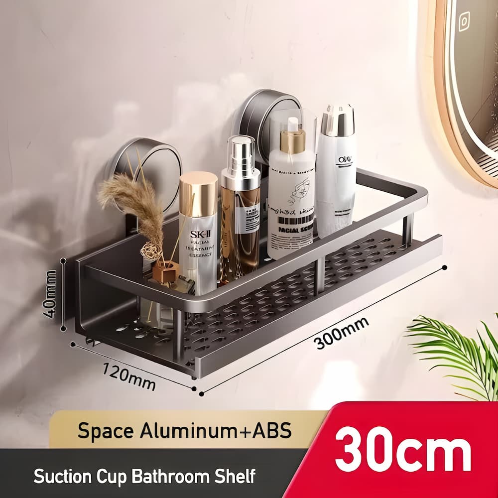 Optimisez l'espace avec l'organisateur de douche Shelfy mural, étagère pratique pour tous vos accessoires.