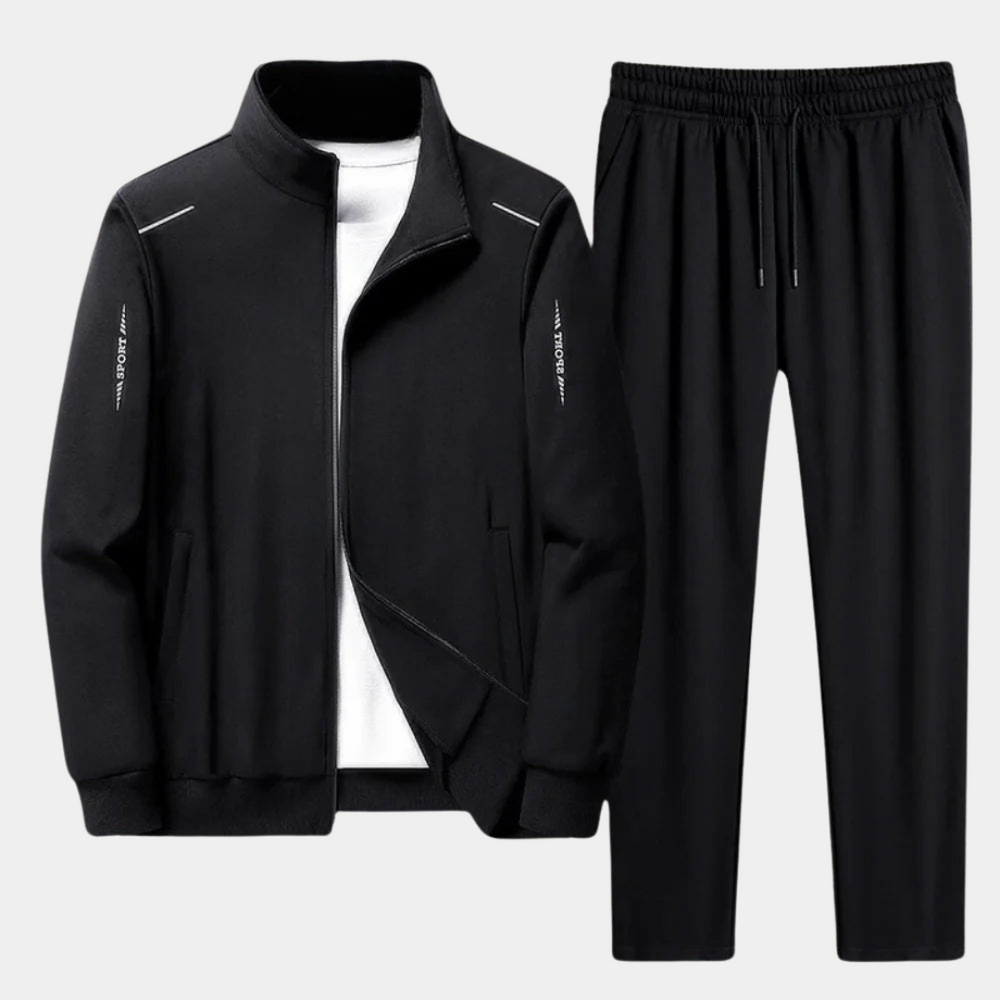 Veste zippée et jogger homme, un ensemble sport 2 pièces pour entraînement et style athlétique.