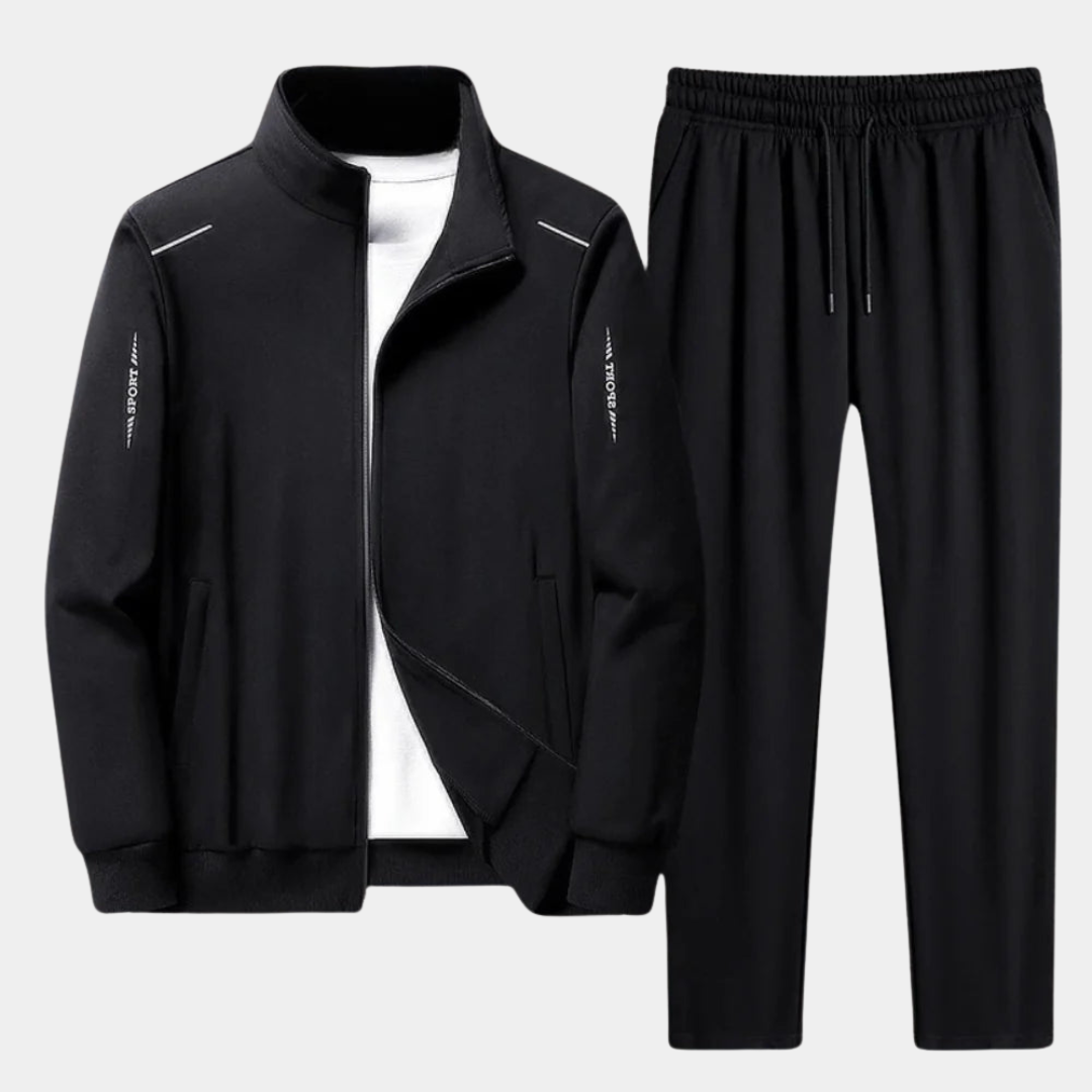 Veste zippée et jogger homme, un ensemble sport 2 pièces pour entraînement et style athlétique.