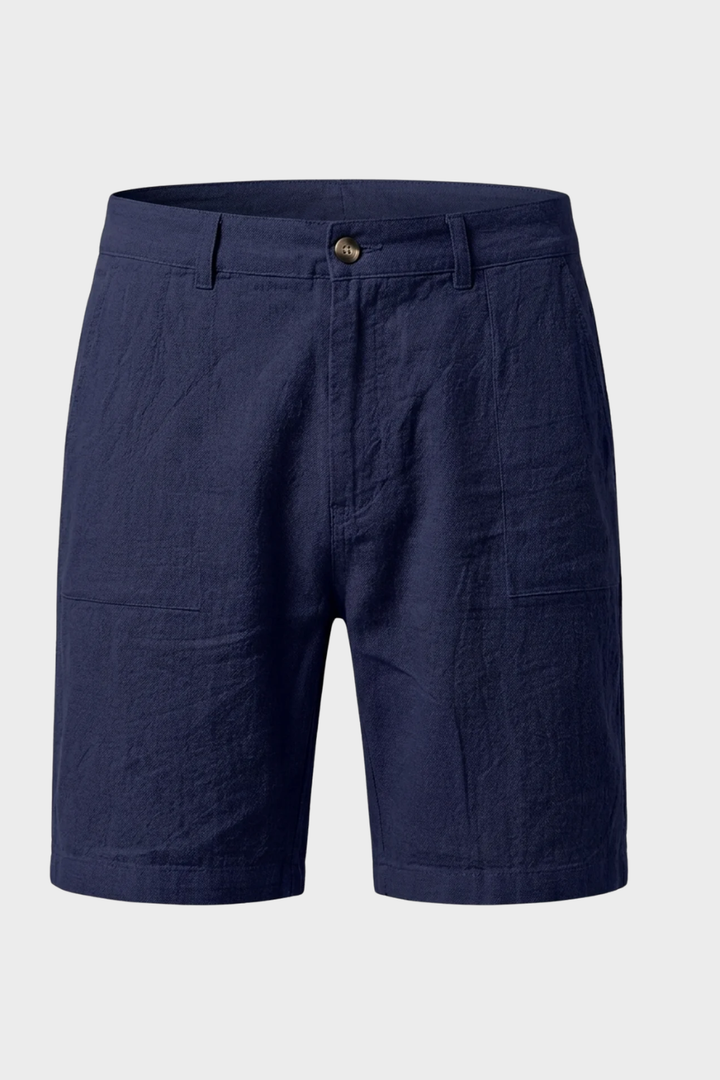 Short homme léger en coton, cordon de serrage, look décontracté estival, un essentiel pour l'été.