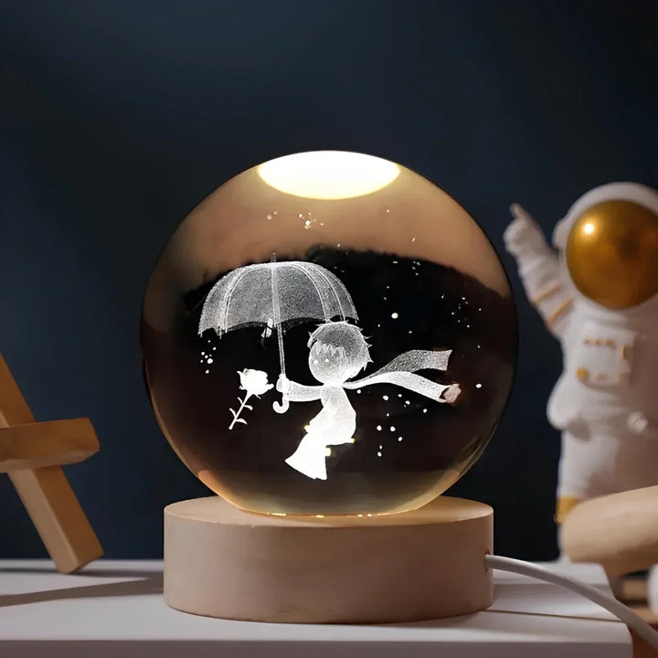 Lampe LED cristal moderne, diffuse une lumière unique pour une ambiance de rêve.