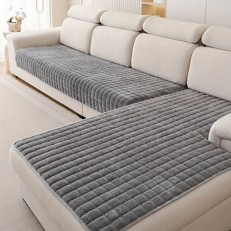 Housse de canapé matelassée confortable, idéale pour protéger des enfants et animaux, lavable.