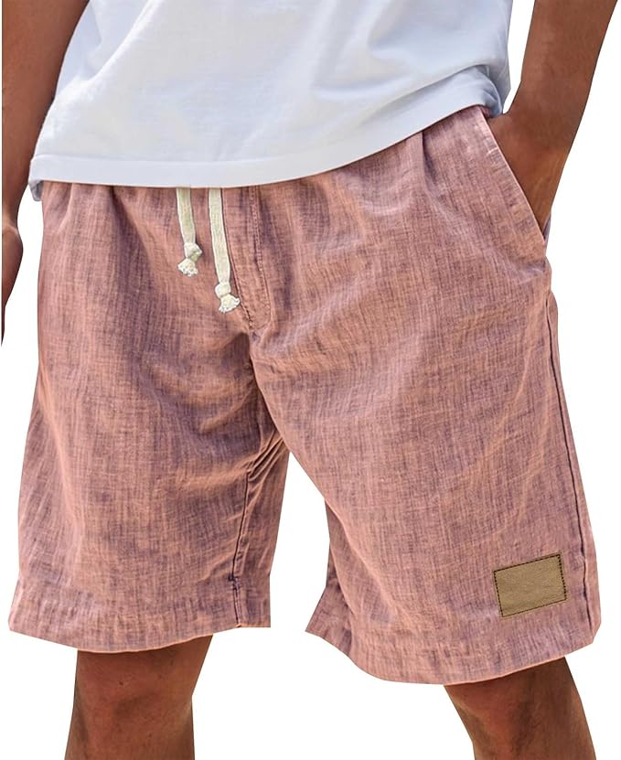 Short décontracté gris homme, coupe confortable, idéal pour les chaudes journées d'été et la plage.