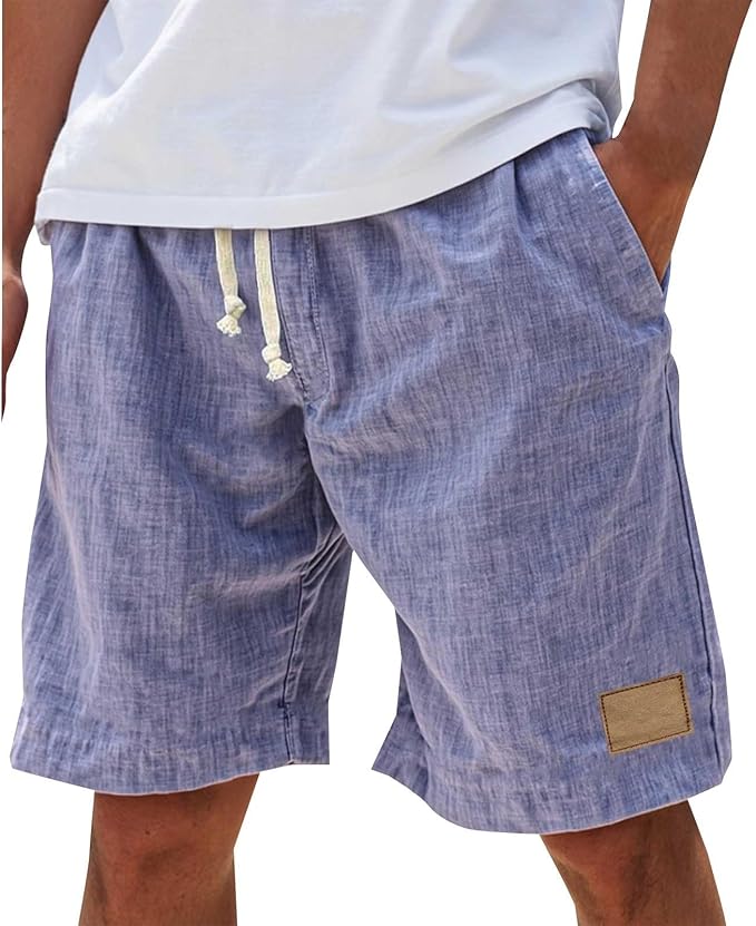 Short casual homme noir, polyvalent pour la plage, les loisirs et un look d'été moderne.