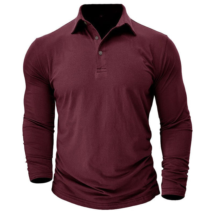 Polo homme confortable, manches longues. Parfait pour un style élégant et décontracté.