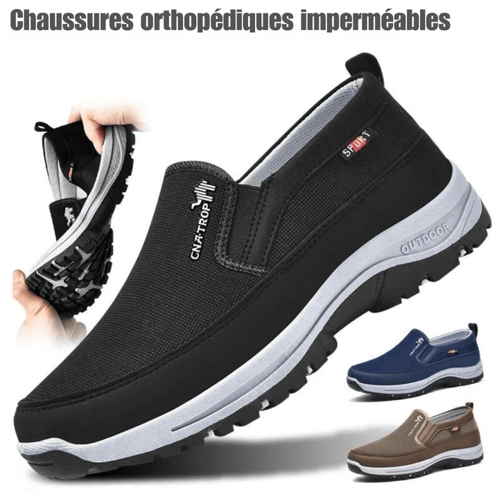 Chaussures orthopédiques imperméables pour femmes, confortables avec soutien plantaire, idéales quotidien automne/hiver.