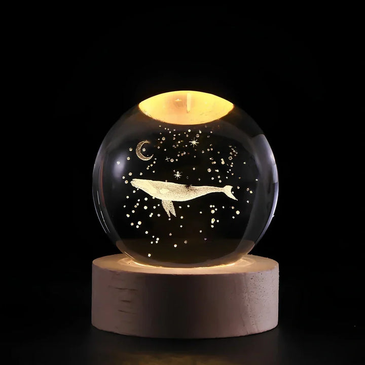 Lampe LED cristal, un objet de décoration original, lumière féérique garantie.