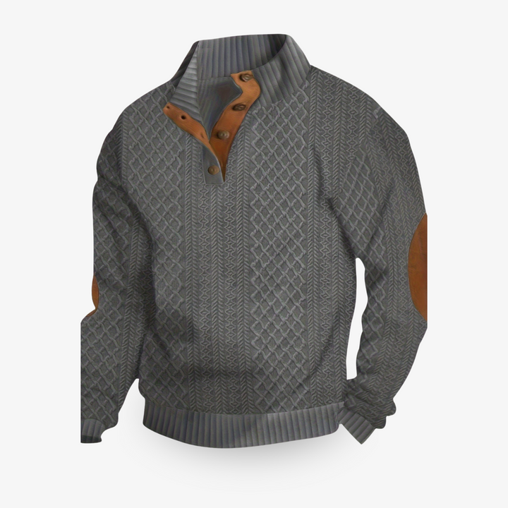 Pull homme décontracté et élégant, idéal pour l'hiver, offrant chaleur et un style polyvalent.