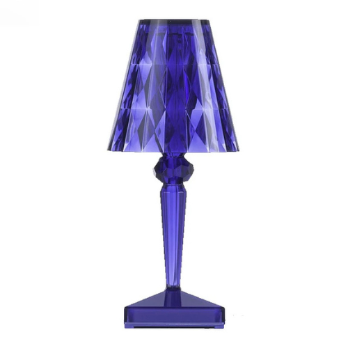 Lampe d'ambiance LED en cristal, sans fil, rechargeable, décoration élégante pour intérieur moderne.
