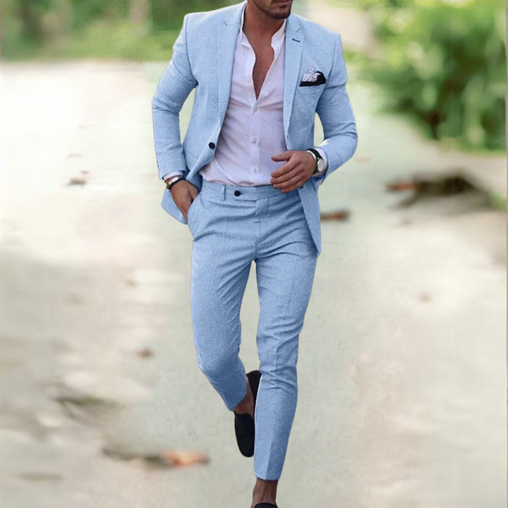 Pantalon de costume homme slim fit moderne. Confortable et élégant pour bureau, mariage, occasions spéciales.