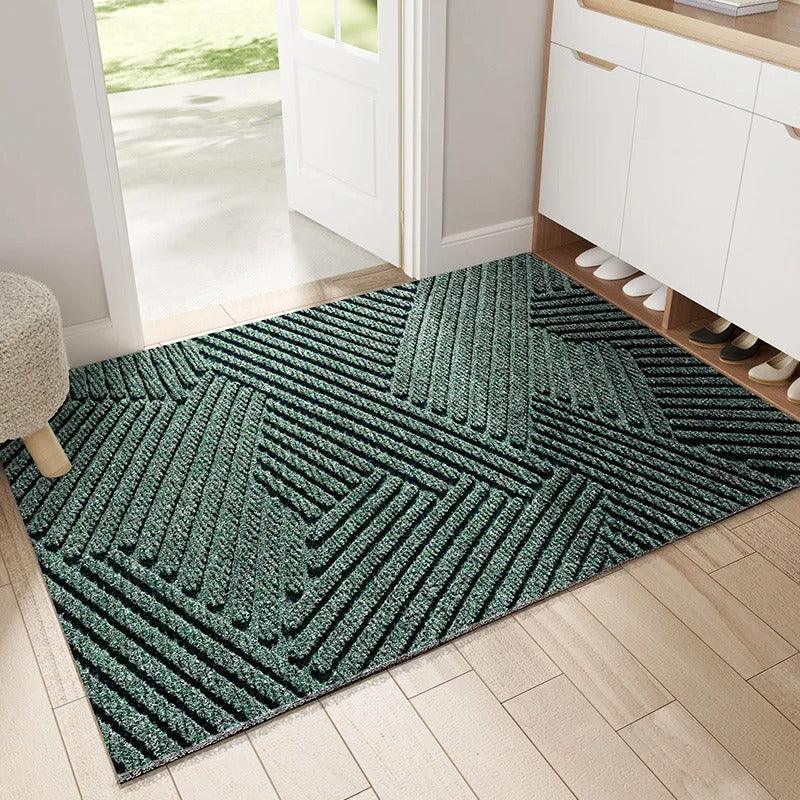 Tapis de porte antidérapant pour une sécurité accrue à l'entrée, propreté et style moderne assuré.