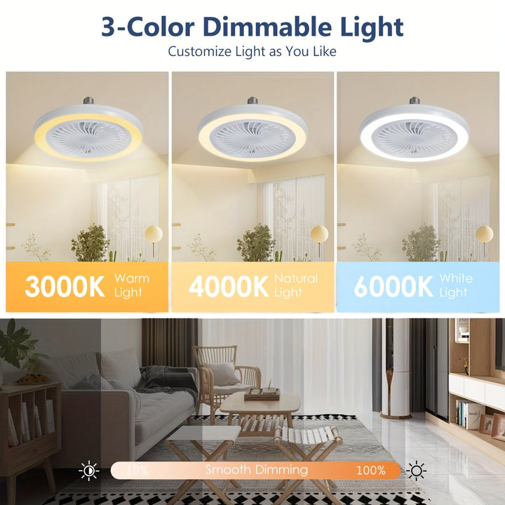 Design moderne: ventilateur de plafond LED dimmable pour toutes pièces de la maison.