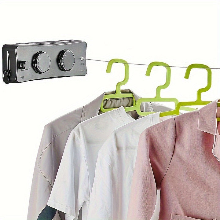 Maximisez l'espace avec cet étendoir double mural rétractable et robuste, tout type de linge.