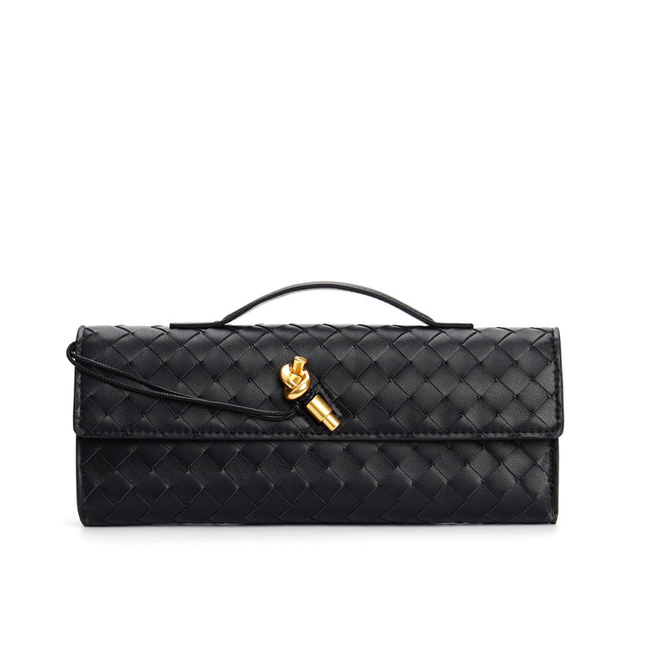 Sac à main élégant pour femme, en cuir souple tressé, idéal au quotidien.
