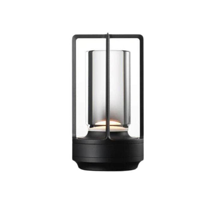 Décoration contemporaine avec cette lampe de table LED dimmable, lumière moderne et réglable facilement.
