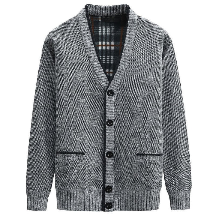 Cardigan homme simple et chic, parfait pour un style quotidien décontracté. Confortable et chaud en automne.