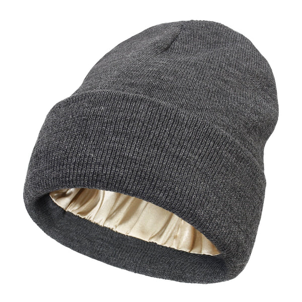Cadeau parfait : bonnet d'hiver femme en laine et soie, confortable et anti-frisottis.