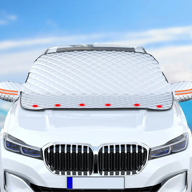FrostGuardia couverture pare-brise magnétique universelle. Protection antigel & pare-soleil tout temps pour auto.